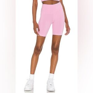 Alo Yoga High-Waisted Biker Short 7”, size XXS, color - Parisian Pink